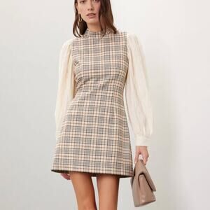 Sea New York Plaid Sheath Mini Dress SIZE 2 Designer Retro Business Casual $425